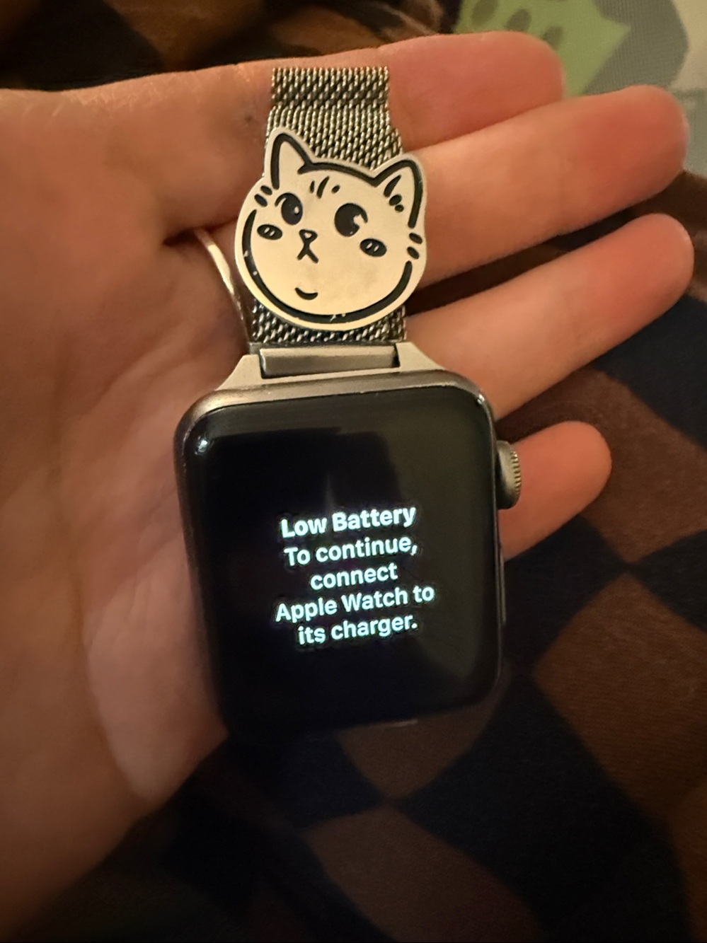 Apple Series 3 Smartwatch Silver toned Milanese Loop